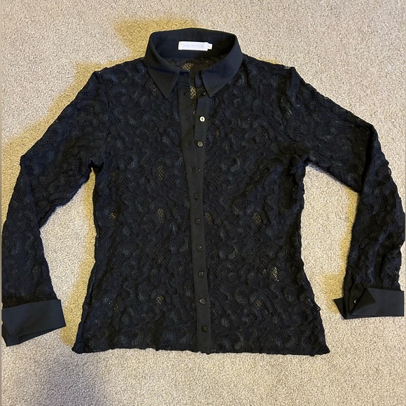 Anne Fontaine Paris Elga Lace Blouse - Picture 4 of 11